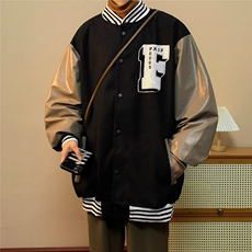 棒球服外套男潮牌ins欧美嘻哈刺绣春季新款W1057P65，男装夹克，星座1116-2