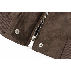 JK2563特P85控158拉链3D白底皮夹克外套棉服男100聚酯加棉特批100，男装夹克，电商B370
