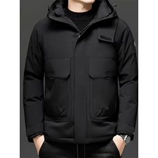 2025新款男士休闲百搭连帽保暖羽绒服外套P160，男装羽绒服，星座225-1