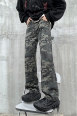 美式ins高街hiphop迷彩加绒水洗伐木工装裤货号K2312加绒65常规55，男装牛仔裤，电商A063