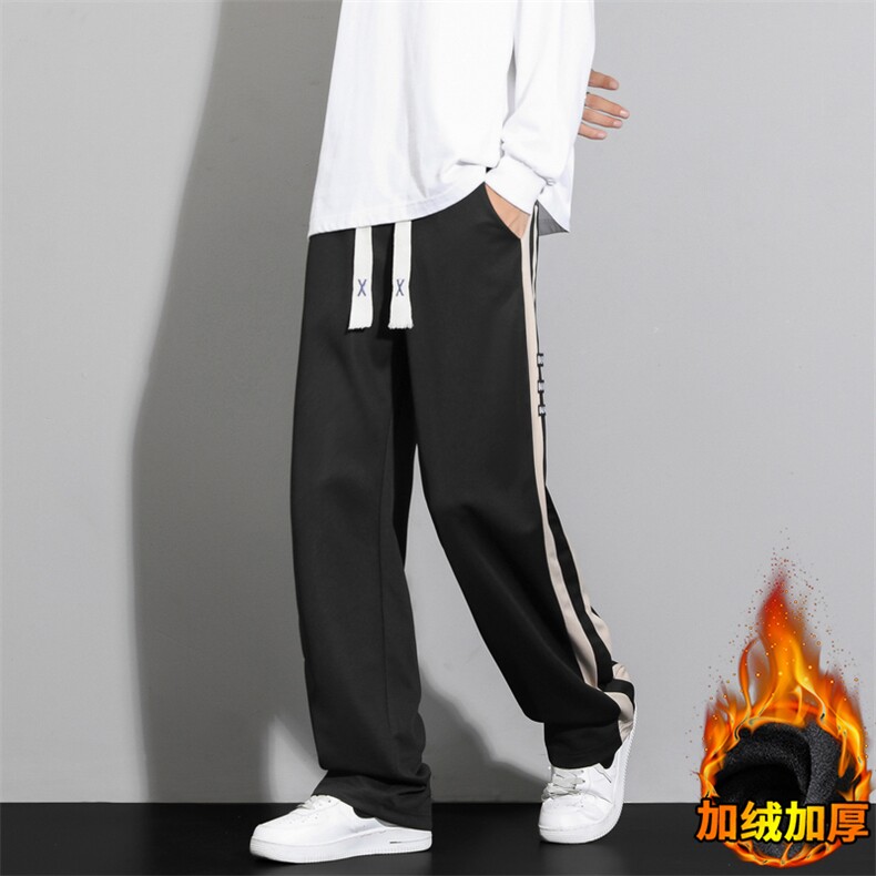 高品质加绒加厚针织立体腰运动休闲男裤卫裤宽松A068-SSK59-TP50，男装休闲裤，电商A068