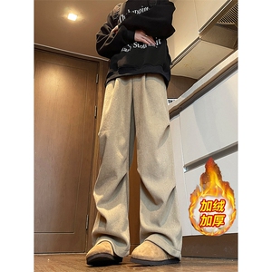 加绒加厚灯芯绒休闲裤半松紧伞兵裤 K8410特P55控88 有常规款图片