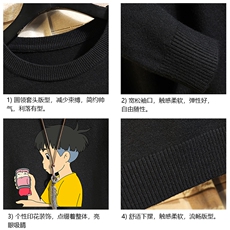 M67200-P45加绒款-P65圆领毛衣男大码针织衫男毛线衣线衫砖墙，男装针织衫/毛衣，电商A040A