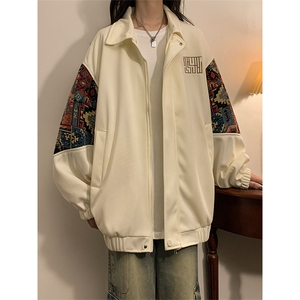 春秋季绣花外套男女同款新款美式夹克XZ102B-1-JK2522P75图片