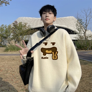 高质量！秋冬季半高领毛衣男士加绒加厚线衣针织衫男DMY548-特P38