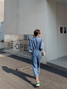 牛仔连体裤,女装连体裤,肆尔