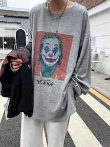 春季新款小丑图案长T恤,女装T恤,JIAN.Z 简.站