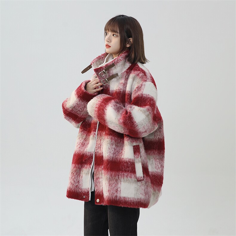 毛呢美式重磅小香风外套秋冬格子棉服高街夹克A170-N905-TP100,男装夹克,电商A170