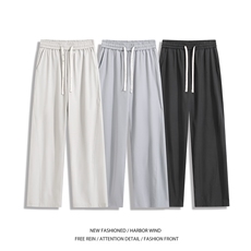 抖音品质夏季新款纯色冰丝透气宽松休闲裤B315-K25665-特p30控58，男装休闲裤，电商B315