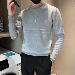 秋季潮牌高领毛衣男2026新款痞帅气打底衫男装潮流针织上衣S571