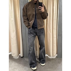春季新款皮衣外套男潮牌宽松美式复古情侣夹克上衣服LAA166-P59，男装夹克，星座1008