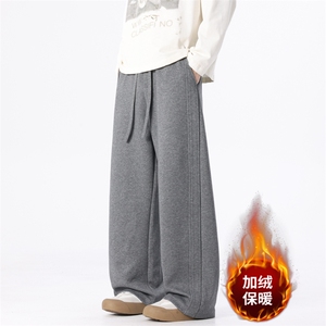 秋冬加绒休闲裤男宽松直筒裤弯刀裤K274-P45加绒P55 控78加绒控88图片