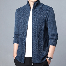 SJK5915男士2023年秋季新款长袖针织开衫青年休闲外套P125，男装针织衫/毛衣，电商B360