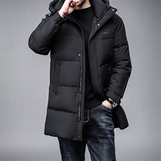B2302冬季新款男装羽绒服连帽中长款主推大货性价比高长期款，男装羽绒服，钱塘207-3
