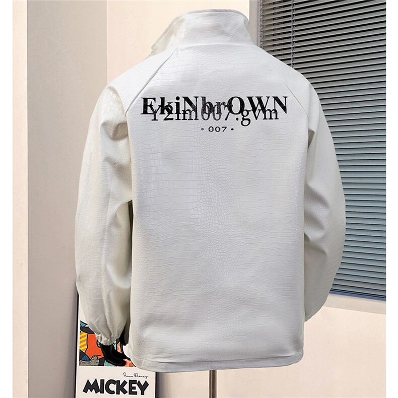 港风模特鳄鱼纹皮衣中性大码M-5XL夹克成分PUJK7570P85控128，男装皮衣，星座227-7