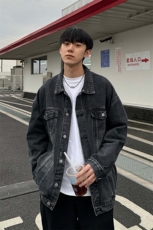 港风宽松休闲牛仔外套夹克男做旧水洗美式情侣上衣JK03-P78控108，男装夹克，星座218-5