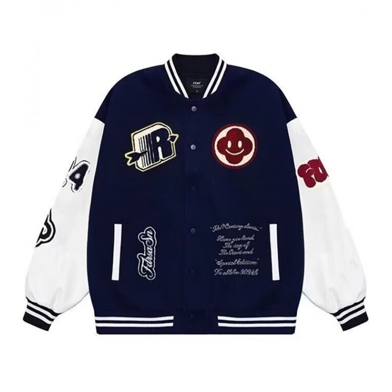 复古刺绣火焰元素字母黄色棒球服春秋季休闲百搭情侣外套JF069,女装短外套,星座1116A（原606A-3）