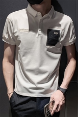 白色2022精神小伙修身polo衫男士短袖T恤PL9763-P48控价68，男装Polo衫，电商A108