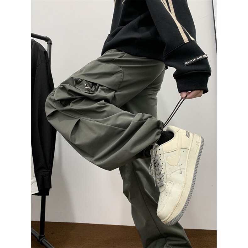 2024新款百搭阔腿休闲裤春季多口袋宽松直筒工装裤现货K7642-P38,男装休闲裤,星座512-3