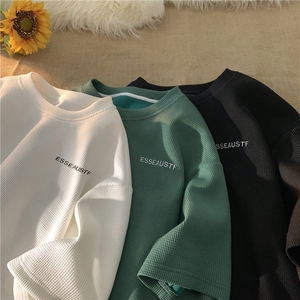 2024春夏新款华夫格字母刺绣宽松 M~5XL XZ604-DT403-P25控38图片