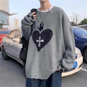 毛衣男韩版潮流宽松圆领毛衣MY5021P45图片