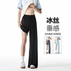 2026夏季新款凉感有弹力宽松冰丝休闲裤B315-K25787-特p30控58，男装休闲裤，电商B315