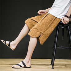 2026夏季新款风男装树皮皱肌理面料盘扣设计短裤DK90-P50，男装牛仔裤，电商B277(原6028)