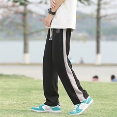 现货潮裤子男新款宽松弹力垂感长裤男士直筒夏季透气运动休闲裤，男装休闲裤，星座218-1（原230）