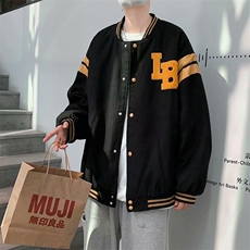 春秋季潮流情侣宽松外套美式复古刺绣棒球服ins休闲夹克W5191-P50，男装夹克，星座512-2