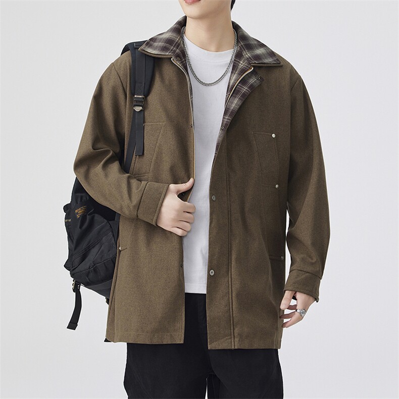 秋季新款现货中长款夹克男风衣外套DSA157B-JK7992-特P85,男装夹克,电商A157B