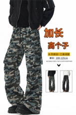 迷彩裤子男生190高个子加长工装裤直筒休闲卫裤阔腿运动裤KZ086，男装休闲裤，电商B312
