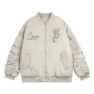 1506-1/JEXLUX云仓集优88271/P64冬飞行员夹克男士潮流宽松棒球服图片