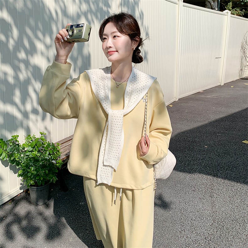 现货！！黄色卫衣套装（配披肩）2C203-6307-P185-K298,女装套装/套裙,2C203
