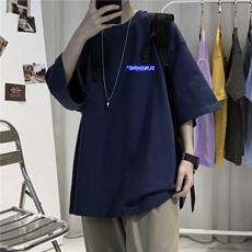 CL9常年款男士休闲字母印花T恤衫外套圆领半袖五分袖TEE男女中性，男装T恤，星座115A-3