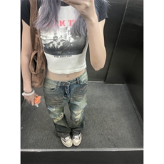 【网图】美式高街复古破洞牛仔裤男水洗做旧裤子NZ010CC-特P55，男装牛仔裤，星座1007（原301D）