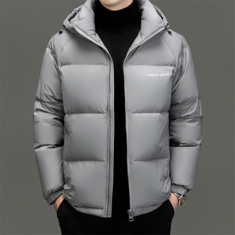 羽绒服男士2024冬季新款潮流简约上衣休闲加厚保暖连帽外套男装,男装羽绒服,电商B212（原钱塘6029）