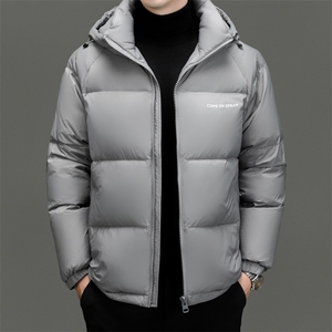 羽绒服男士2024冬季新款潮流简约上衣休闲加厚保暖连帽外套男装图片