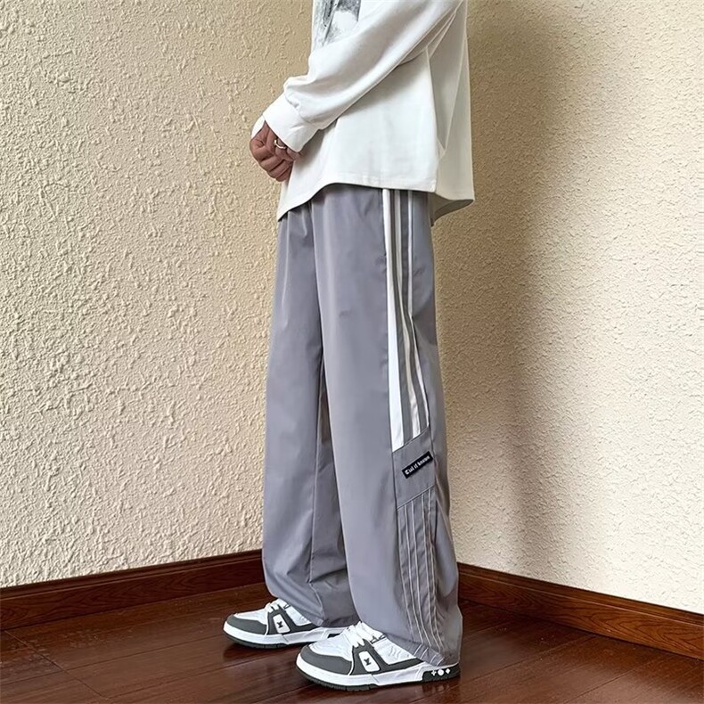 高街潮牌运动卫裤男休闲长裤男春秋季宽松直筒阔腿裤子K4700-P28,男装休闲裤,星座512-2