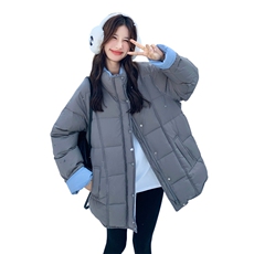 新品韩系撞色加厚保暖羽绒服2C2369011P285K388，女装羽绒服，2C236