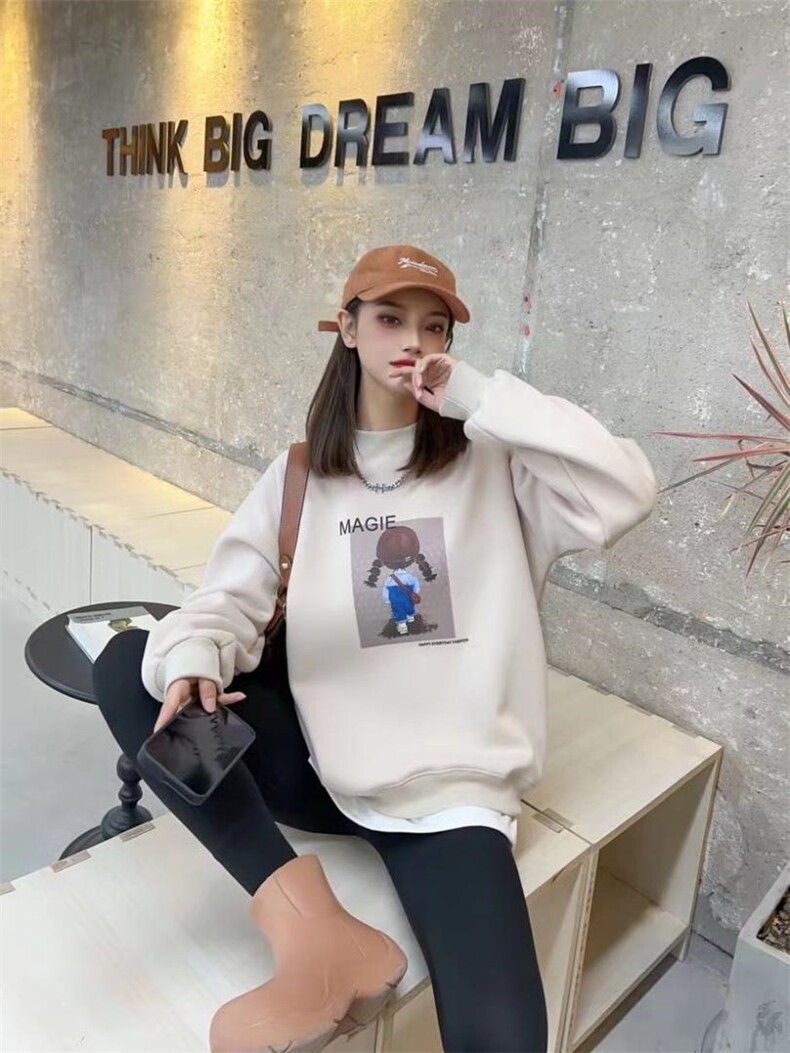 假两件拼接加绒卫衣，女装卫衣/绒衫，泽妤