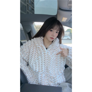 冬季男士棉服兔毛条纹绒虎皮纹宽松加绒加厚外套棉衣特p95图片