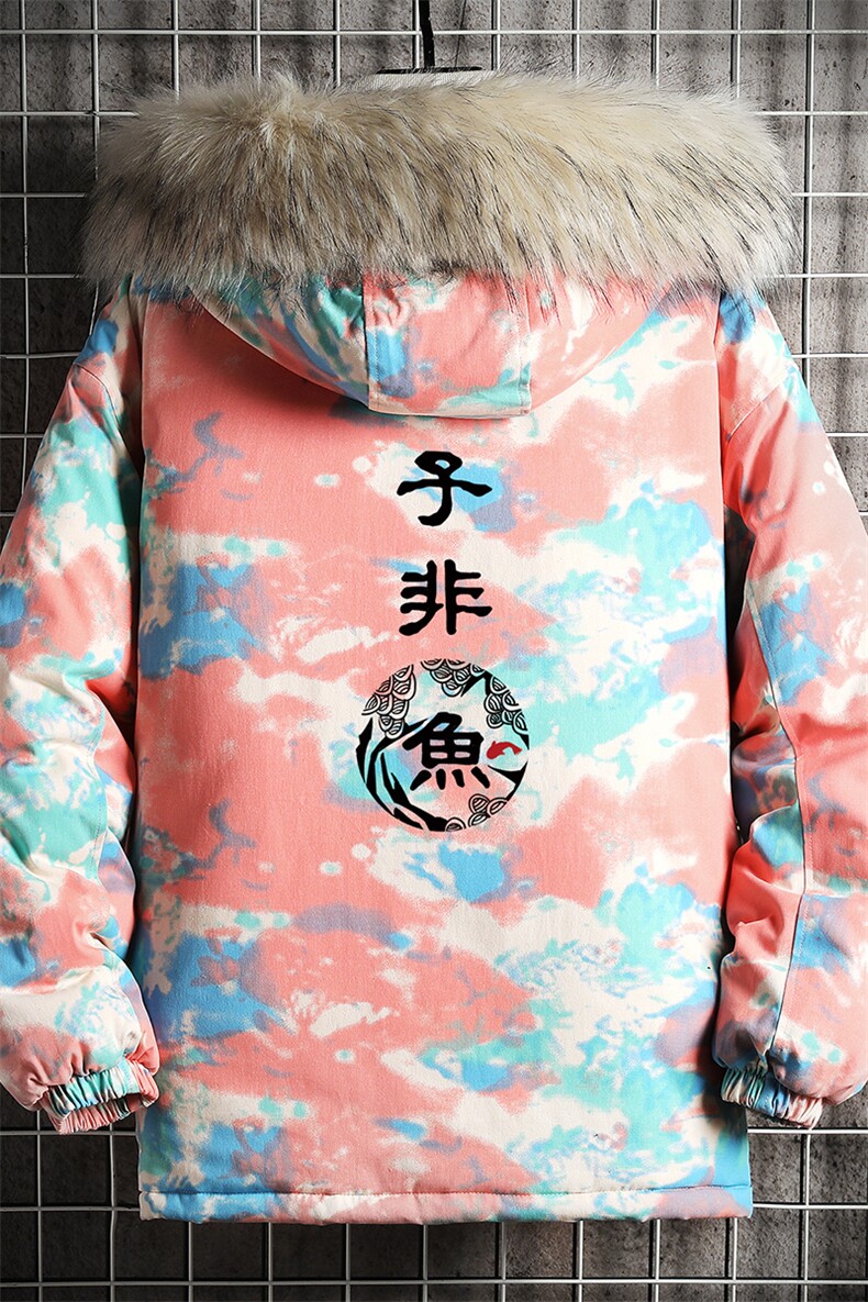MC49070-P135日系潮衣男大码派克服男工装服外套袄网格,男装棉衣,电商A040A