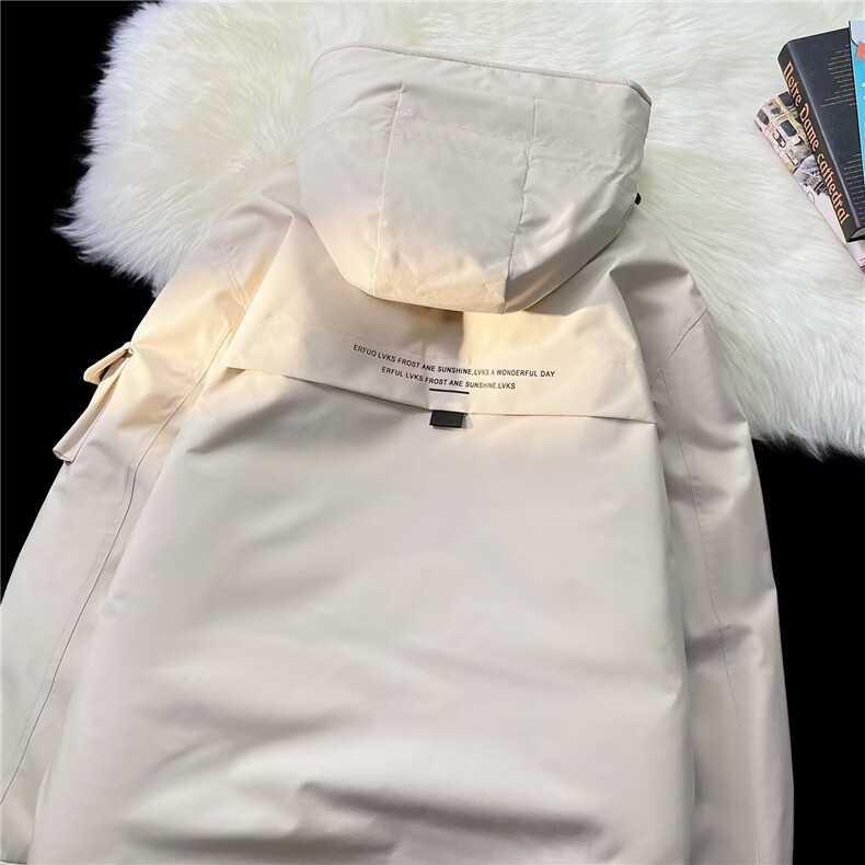 工装棉服男女2026冬季大毛领棉服韩版设计感小众学生外套,男装棉衣,星座506B