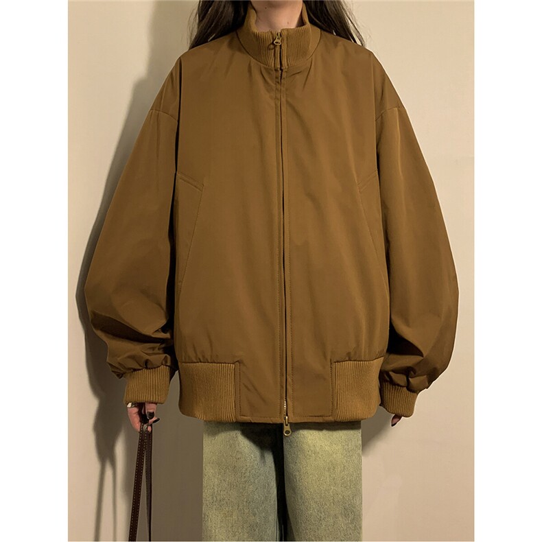 中性！2025春季新款港风短款夹克美式宽松学生外套女105-P65，女装短外套，电商C213(原B265)