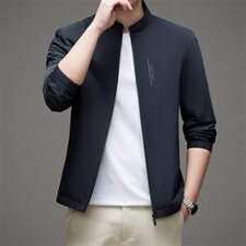 2023年春季新款潮流商务休闲时尚外套男装立领纯色中青年男士上衣，男装夹克，电商B212（原钱塘6029）