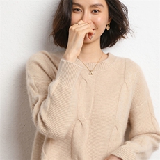 软糯山羊绒秋冬显瘦圆领女打底衫保暖长袖套头，女装羊绒衫，五色羊羊绒