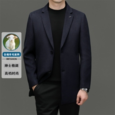 男装毛呢大衣RRMN2268跑量款商务中长羊毛大衣，男装毛呢大衣，钱塘207-1