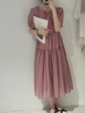 后背系带连衣裙，女装连衣裙，驿谷