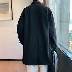 FY676-78限价118日系风衣港风长款大码宽松衣服休闲潮流秋季过膝，男装风衣，星座116