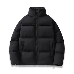 冬季新款钻石格潮流纯色立领加绒加厚羽绒服保暖外套ESY0211-P200图片